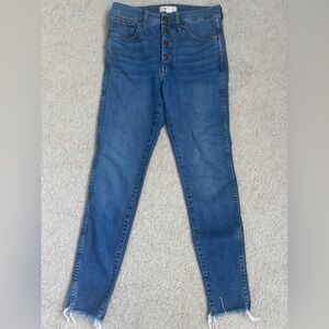 Madewell Blue Skinny Jeans with Stretch